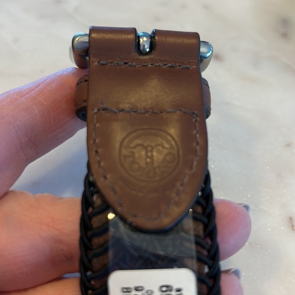 2-Torino belts both size 46 black/ brown woven and taupe/brown woven NWT - Picture 16 of 17